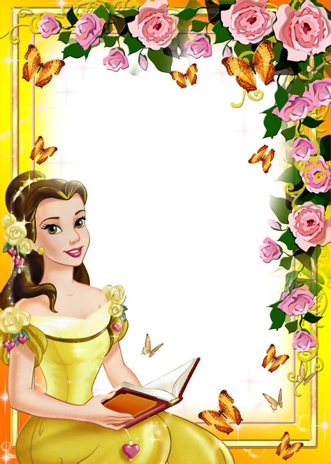 Frame Clipart Disney Princess Princess Birthday Frame Png Transparent