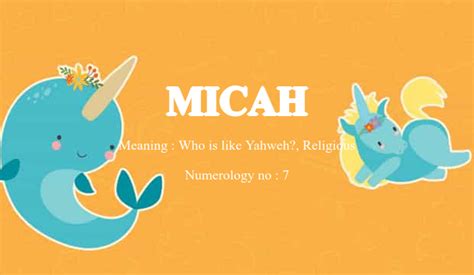 Micah Name Meaning