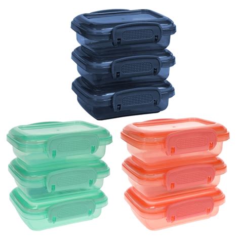 Bulk Plastic Snack Containers With Lock Top Lids 3 Ct Bonus Packs