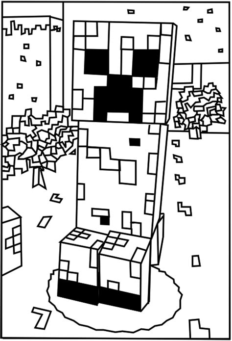 43 Creeper Printable Coloring Pages Minecraft Png Colorist