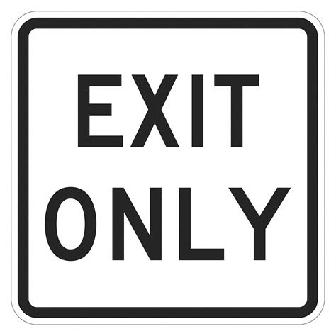 LYLE Exit Sign For Parking Lots, Sign Legend Exit Only, 18 in x 18 in ...
