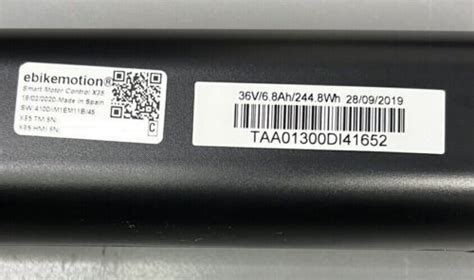 Mahle Ebikemotion X35 Battery B1 I250 10s2p 36v 68ah 2448wh Ebay