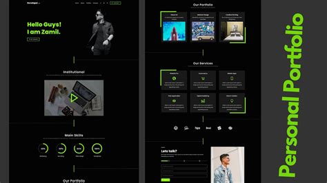 Responsive Personal Portfolio Website Using Html Css And Javascript