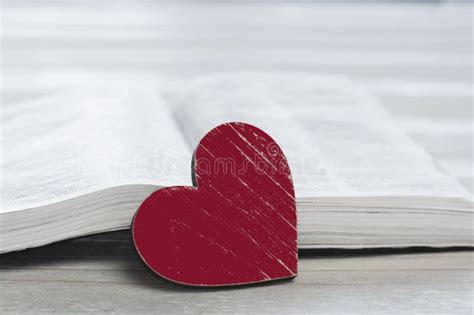 Open Bible Heart On The Background Of The Bible Stock Image Image