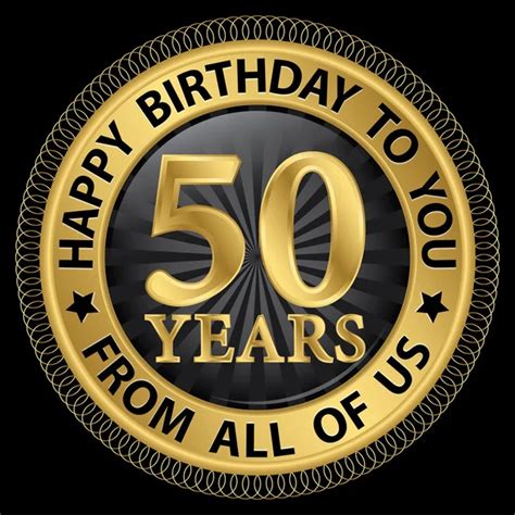 50th Birthday Gold Stock Vectors Royalty Free 50th Birthday Gold