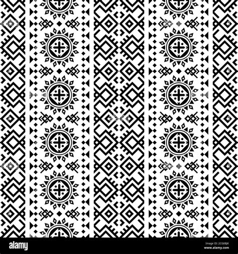 Traditional Background Of Seamless Ethnic Pattern Motif Design