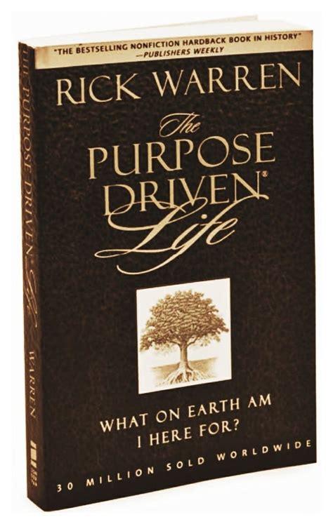 Purpose Driven Life Rick Warren Purpose Driven Life Book Purpose