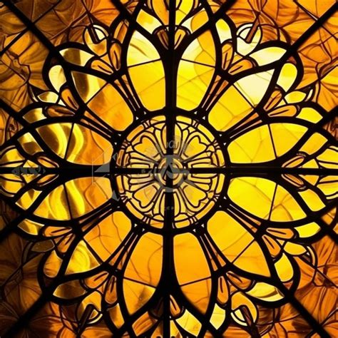 Premium Ai Image A Stained Glass Window With The Light Shining Through It