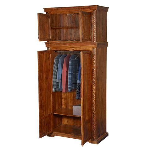 The unit blends in with nearly any style, by virtue of its reflective doors and. Empire Classic Solid Wood Wardrobe Cabinet Armoire