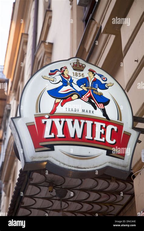 Zywiec Brewery Sign Krakow Poland Stock Photo Alamy