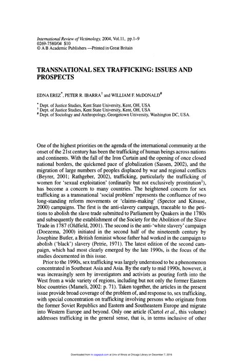 pdf transnational sex trafficking issues and prospects