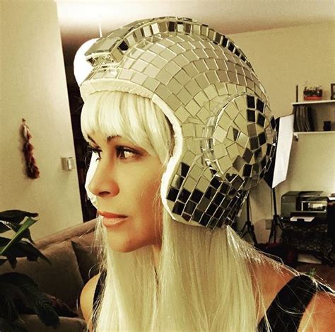 Disco Ball Helmet Futuristic Costume Burning Man Outfits Headpiece