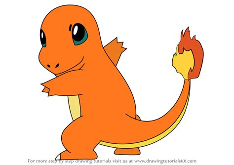 How To Draw Charmander From Pokemon Pokemon Step By Step