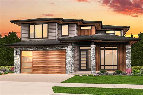 There are plenty of methods to obtain a desired home plan in your new home. Two Story Prairie Style House Plan - 85220MS ...