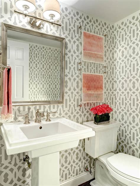 Wallpaper Powder Room Home Design Ideas Pictures Remodel And Decor