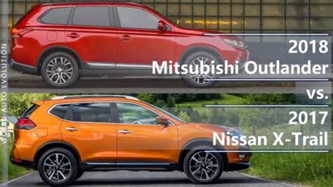 2018 Mitsubishi Outlander Vs 2017 Nissan X Trail Technical Comparison