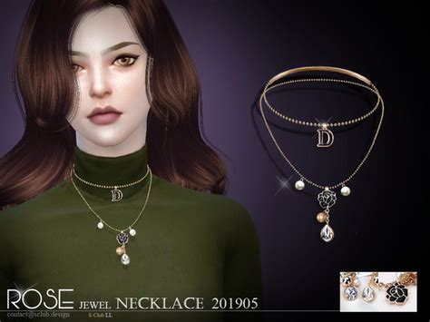 S Club Ts4 Ll Necklace 201905 Sims Sims 4 Pearl Jewelry Sets