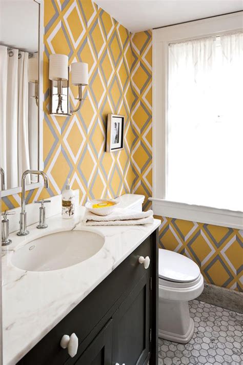 Comfortable Guest Baths | Yellow bathroom decor, Yellow bathrooms