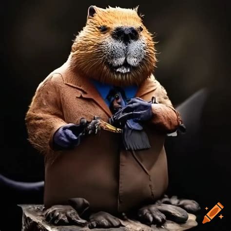 Illustration Of A Beaver Dressed As A Gangster On Craiyon