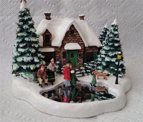 Check spelling or type a new query. Thomas Kinkade Skater's Pond Lighted House Christmas ...
