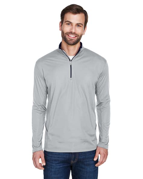 Ultraclub 8230 Mens Cool And Dry Sport Quarter Zip Pullover Shirtspace