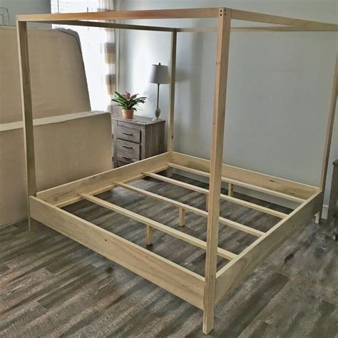 Do you assume king size wood canopy bed frame seems to be nice? QUEEN Size Canopy Bed Made in US | Etsy in 2020 | Canopy ...