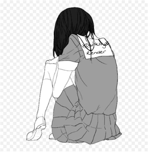 Hd Depressed Anime Girl Drawing Depressed Sad Anime Girl Png Girl Drawing Png Free
