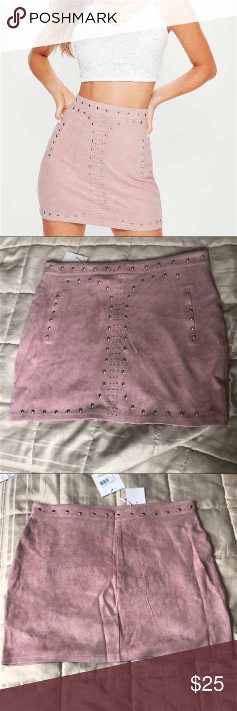 Missguided Pink Faux Suede Skirt Faux Suede Skirt Pink Mini Skirt