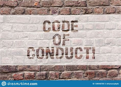 Word Writing Text Code Of Conduct Business Concept For Ethics Rules