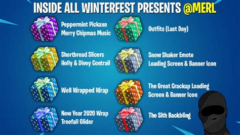 Fortnite Winterfest Presents Cheat Sheet All Gifts And Their Contents