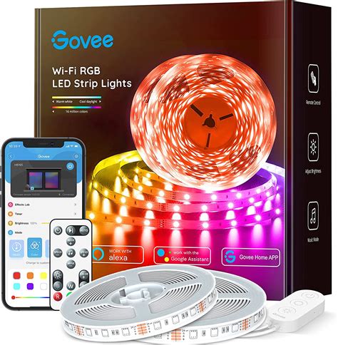 Govee 656ft Alexa Led Strip Lights Smart Wifi Rgb Rope Light Works With