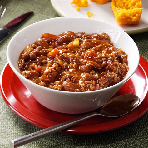 Hearty Beef And Bean Chili Recipe Taste Of Home