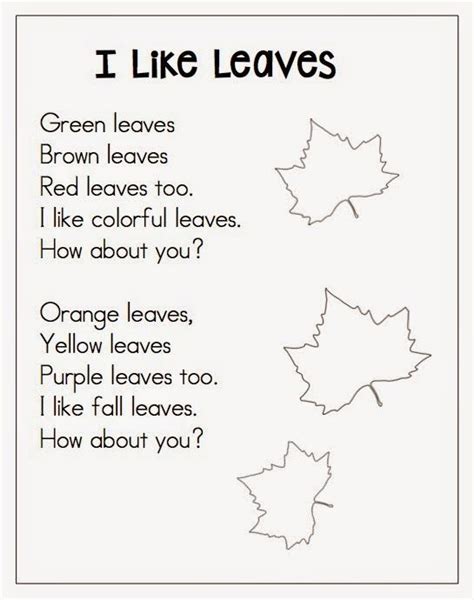 Fall Poems For First Grade