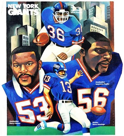 Pro Football Journal Presents Nfl Art New York Giants By Kelly