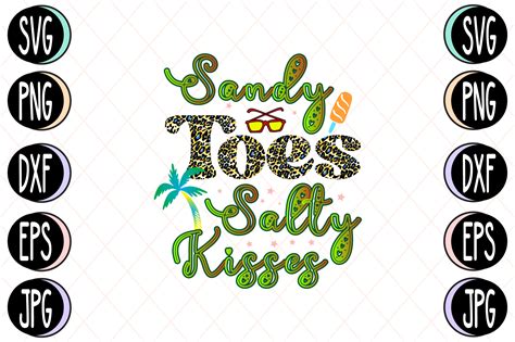 Sandy Toes Salty Kisses Graphic By Sublimation Bundle · Creative Fabrica