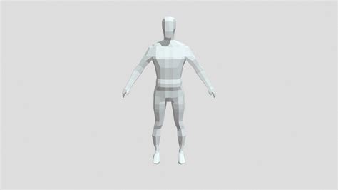 Lowpoly Basic Human Rigged In Blender 3d Model Ubicaciondepersonas
