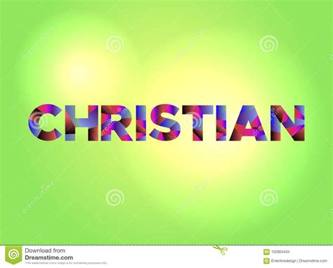 Christian Concept Colorful Word Art Illustration Stock