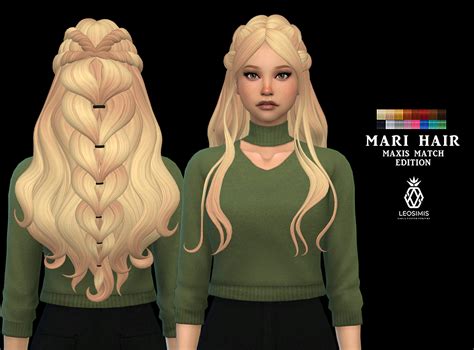Sims 4 Hairs Leo 4 Sims Mari Hair Recolored 39474 Hot Sex Picture