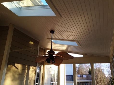 Originally published may 6, 2014. Screen Porch Ceiling After PVC Beadboard - Craftsman ...