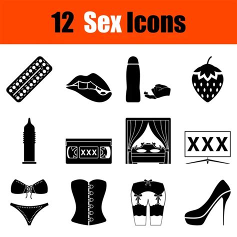 Set Of 24 Sex Icons Stock Vector Angelp 110654108