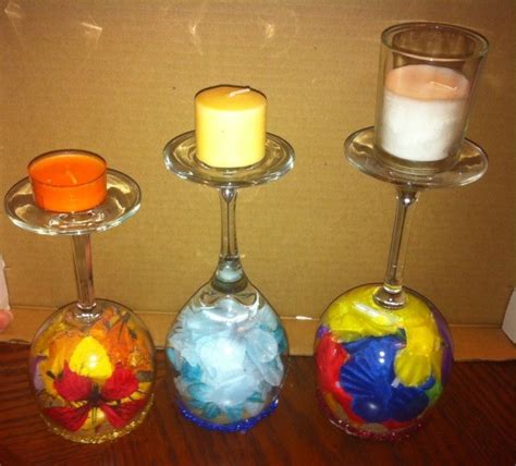 Wine Glass Candle Holders Thriftyfun