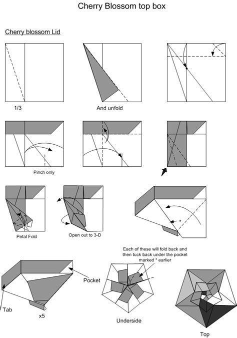 Single Sheet Origami Cube Instructions Origami