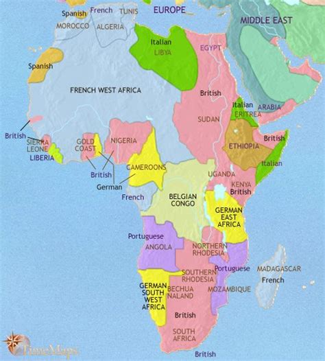 Africa is the second largest continent, by both area and population. Map of Africa, 1914: History of the Scramble for Africa