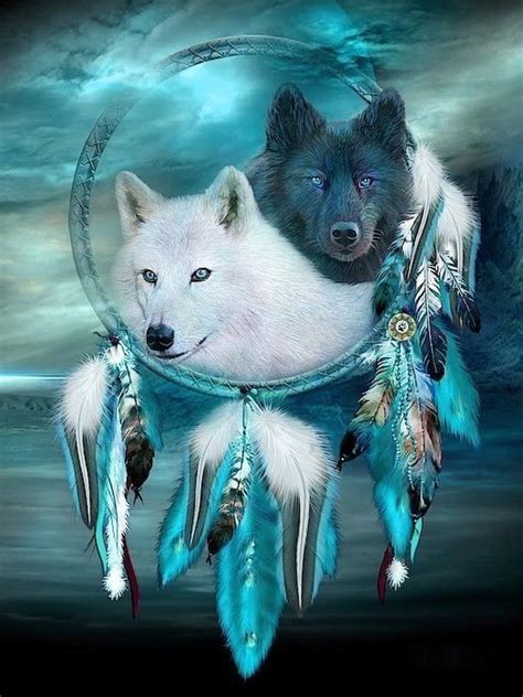 Spirit Of The Wolf Dream Catcher Indian Wolf Wolf Spirit Animal