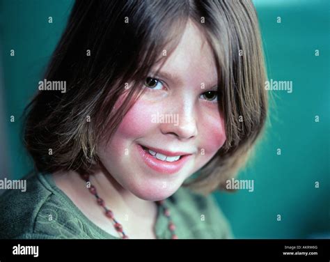 A Young Middle School Girl With Blushing Cheeks Stock Photo Alamy