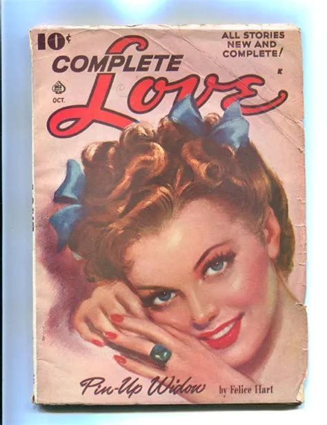 Pulp Complete Love Pulp Oct 1946 Good Girl Art Pin Up Cover Vg 6750