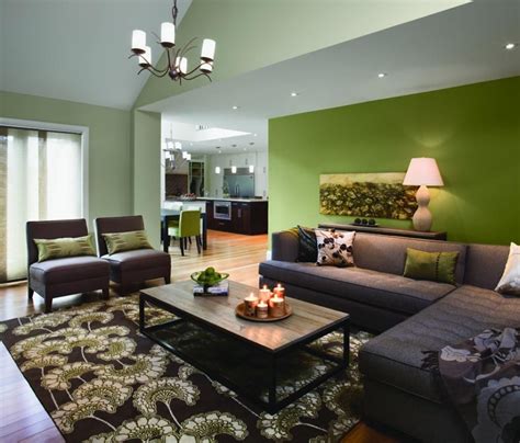 If you mix an olive green pair of pants with a medium purple top/ shirt, you'll autom. Living Room Decor With Green Walls Living Room Ideas ...