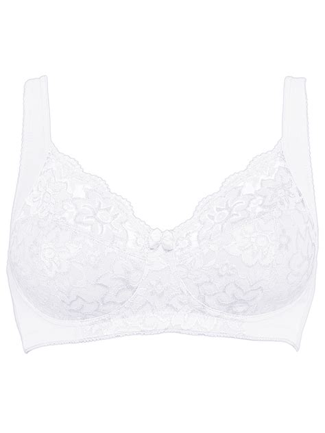 Naturana Naturana White Floral Lace Full Soft Cup Bra Size 34 B Cup