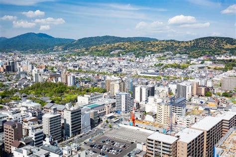 Aerial View Over Kyoto Japan Stock Photo Image Of Aerial Modern