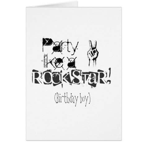 Party Like A Rockstar Card Zazzle Rockstar Birthday Star Birthday